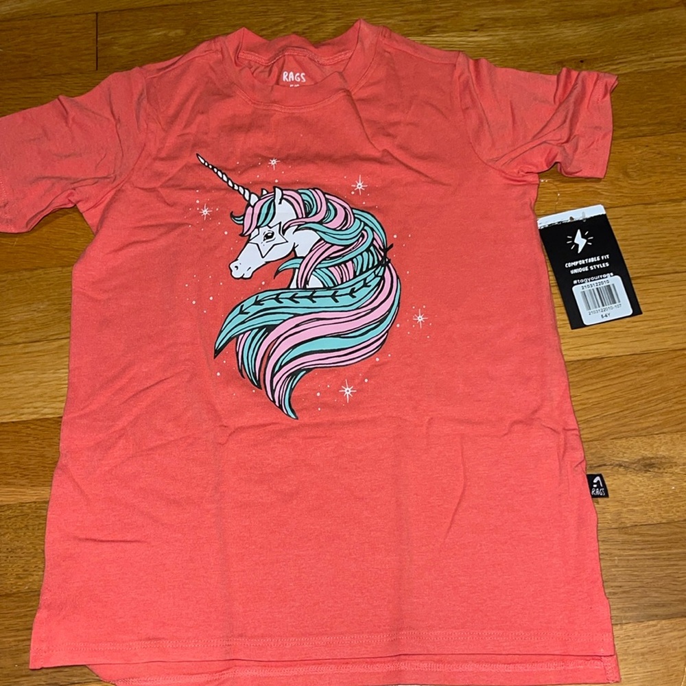 Rags NWT 5-6 unicorn shirt